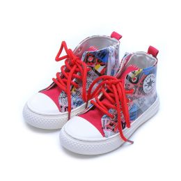Non-slip graffiti canvas shoes (Option: Red-24)