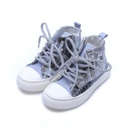 Non-slip graffiti canvas shoes (Option: Grey-32)