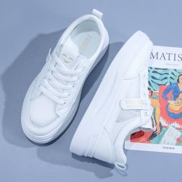 Women's Fashionable And Versatile Flat Bottom Sports Shoes (Option: White Mesh-38)