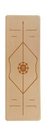 Cork Rubber Body Position Line Yoga Mat Durable Thickening Sweatproof (Option: With position lines-183X61X6MM)
