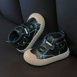Padded And Thickened Soft-soled Toddler Shoes For Boys And Girls (Option: Black-25)