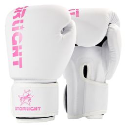 Sanda Muay Thai Fighting Gloves Training Fitness Equipment (Option: White pink-14oz)