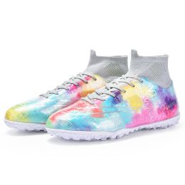 High Top Soccer Shoes Boys And Girls Tf Broken Nails (Option: 7 Style-47)