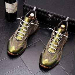 Frosted Personality Youth Short Leather Boots (Option: Gold-43)
