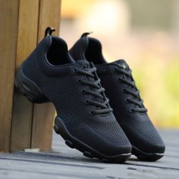 Men's Soft Sole Lightweight Mesh Sports Shoes (Option: Black-39)