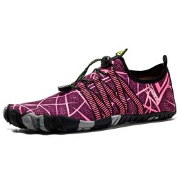 Five-finger Wading Shoes Outdoor Sports Shoes (Option: Red-44)