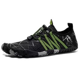 Five-finger Wading Shoes Outdoor Sports Shoes (Option: Black-45)