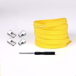Lazy Shoelaces Free Color Sports Shoelaces Men And Women Cross Buckle Elastic Elastic (Color: Yellow)