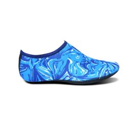 Printing Snorkeling Diving Socks For Men And Women 2.5MM Rubber Beach Socks Lycra Non-slip (Option: Blue-3XL)
