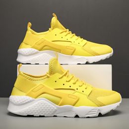 Men's Fashion Low Top Casual Shoes (Option: Yellow-42)