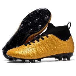 Football Men's High-top Foot Sock Training Shoes (Option: Gold-45)