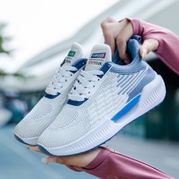 Men's Fashionable Breathable Casual Sports Mesh Shoes (Option: Blue-44)